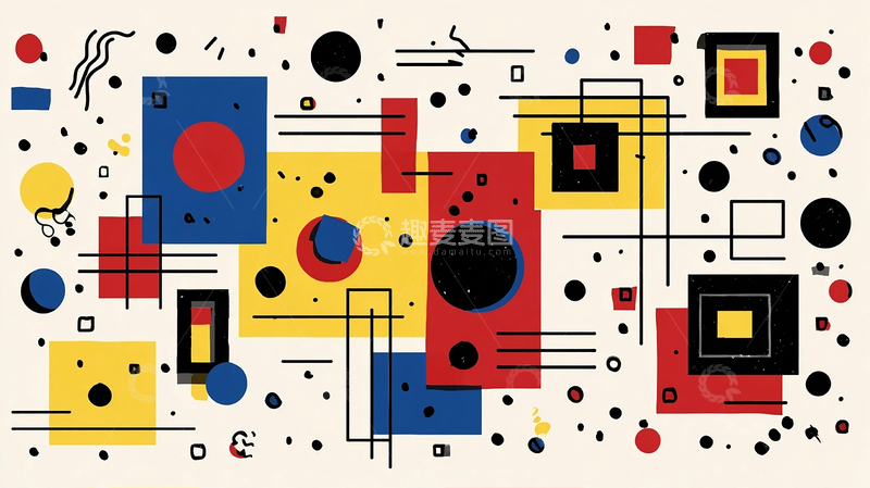 高清大图下载【趣麦麦图】线条与色块的交响乐