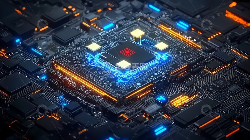 高清大图下载【趣麦麦图】科技芯片电路板效果图