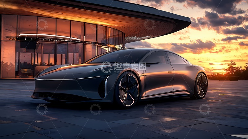 高清大图下载【趣麦麦图】未来感轿车概念设计展示图