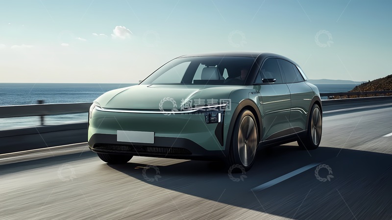 高清大图下载【趣麦麦图】现代电动汽车公路行驶图