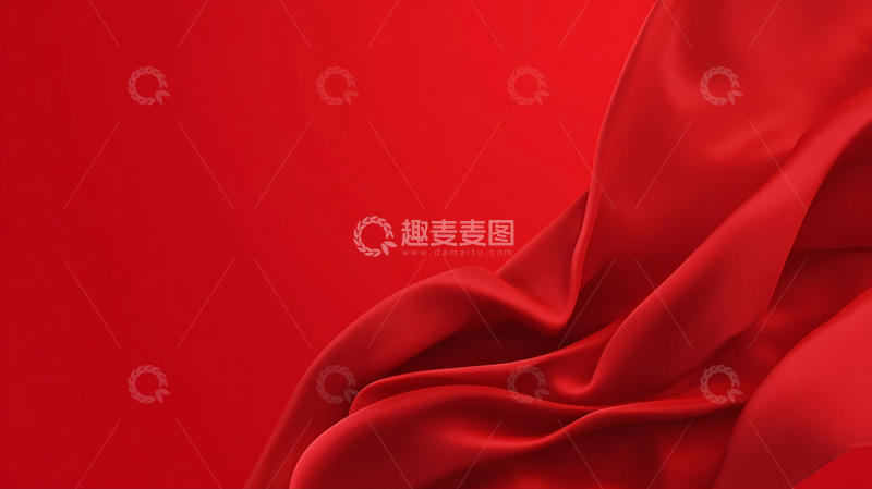 高清大图下载【趣麦麦图】火焰之舞：炽热红色丝绸梦境