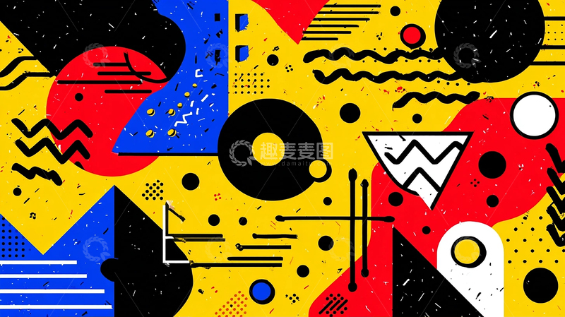 高清大图下载【趣麦麦图】现代抽象艺术的色彩狂想