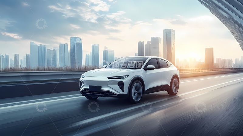 高清大图下载【趣麦麦图】现代电动车城市公路行驶图