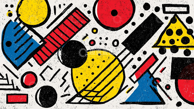 高清大图下载【趣麦麦图】色彩狂想曲：抽象几何的无限可能