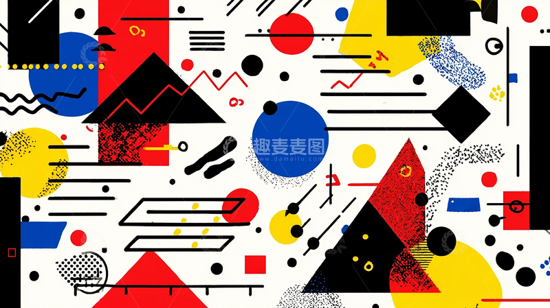 高清大图下载【趣麦麦图】幻境几何的色彩交响