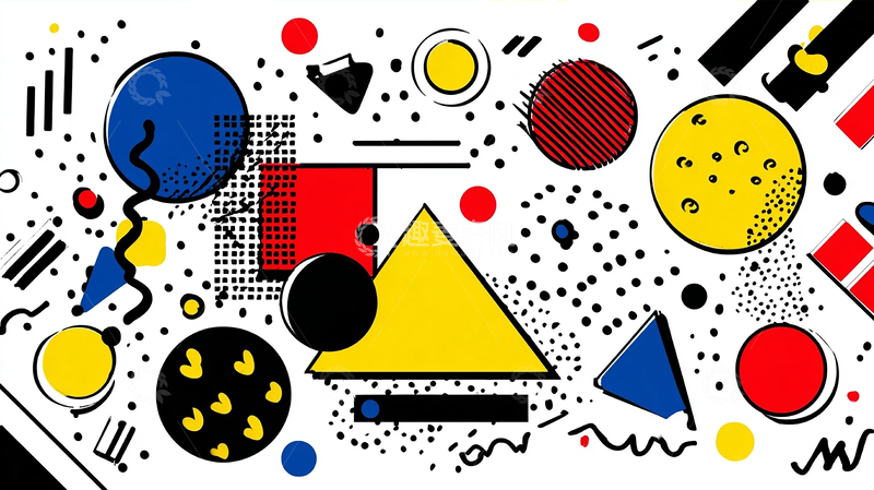 高清大图下载【趣麦麦图】几何狂想的色彩交响曲