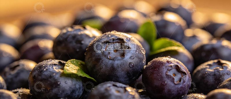 高清大图下载【趣麦麦图】新鲜蓝莓特写摄影图片素材