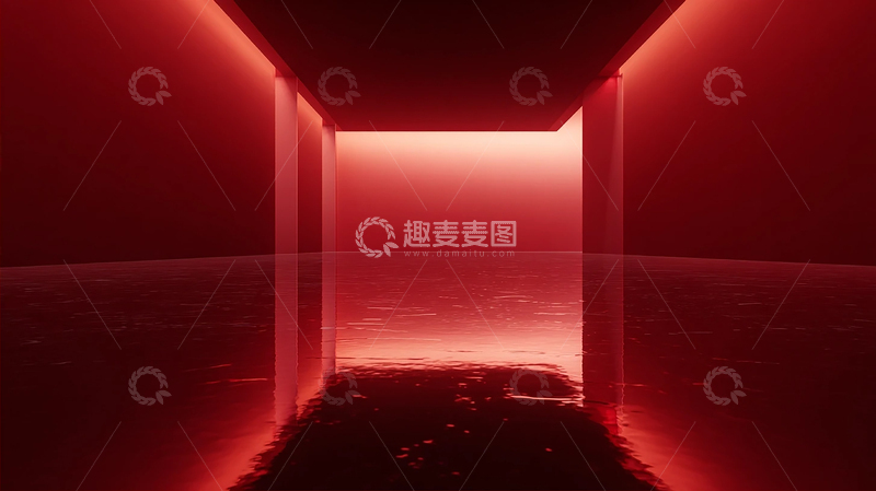 高清大图下载【趣麦麦图】红色梦境空间的无限深渊