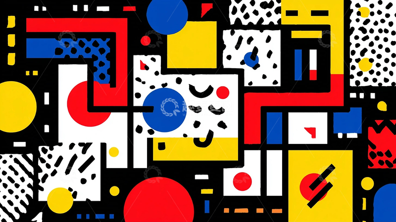 高清大图下载【趣麦麦图】彩色几何迷宫的无限探索