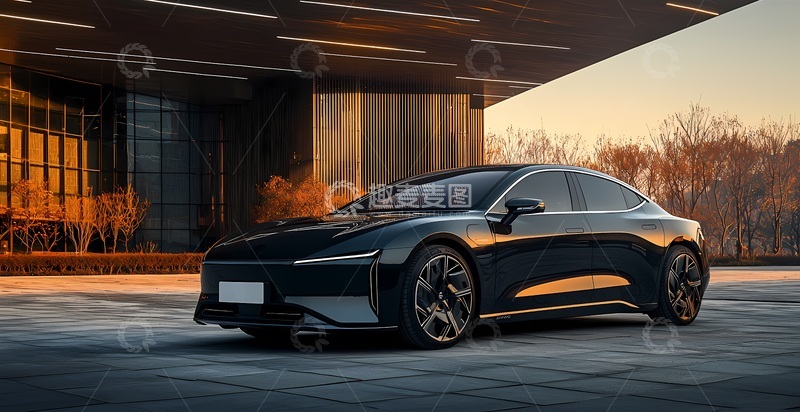 高清大图下载【趣麦麦图】现代电动车城市背景展示