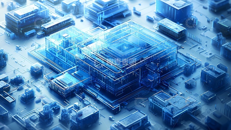 高清大图下载【趣麦麦图】未来科技芯片三维渲染图