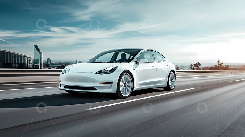 高清大图下载【趣麦麦图】白色轿车公路驰骋