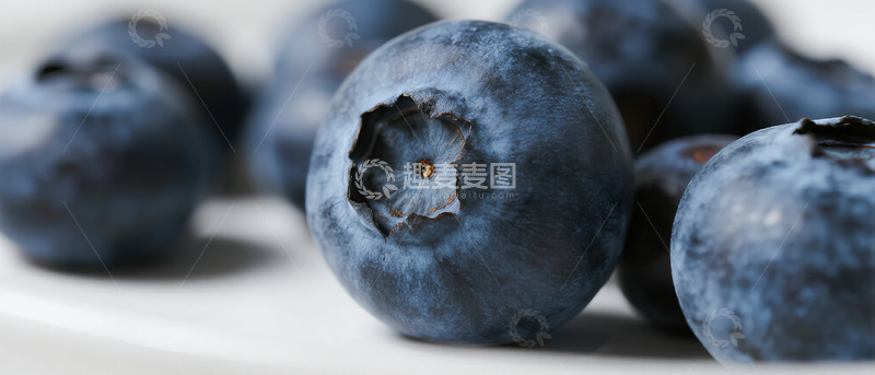 高清大图下载【趣麦麦图】新鲜蓝莓特写摄影水果
