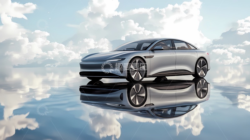 高清大图下载【趣麦麦图】未来感轿车概念设计展示图汽车广告