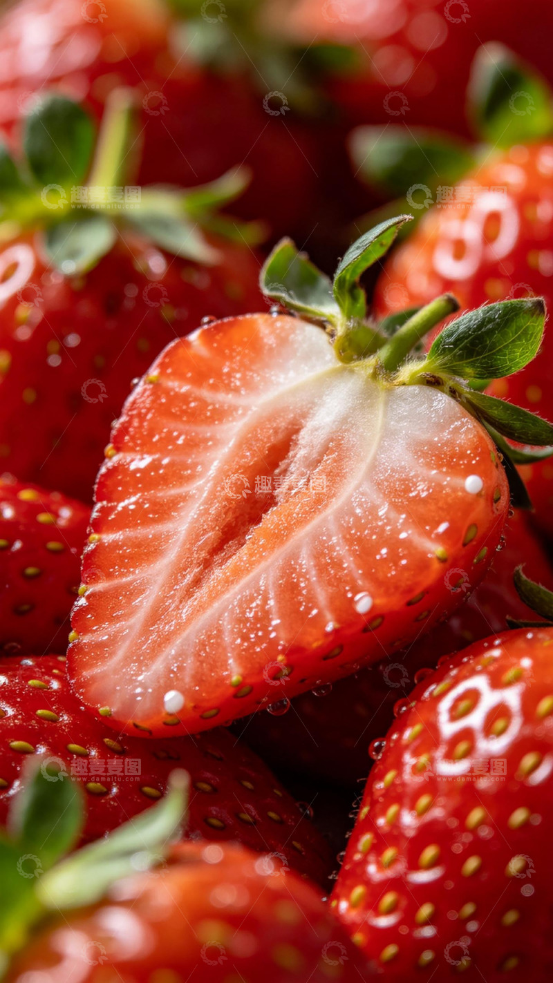 高清大图下载【趣麦麦图】水果鲜艳草莓特写摄影图片