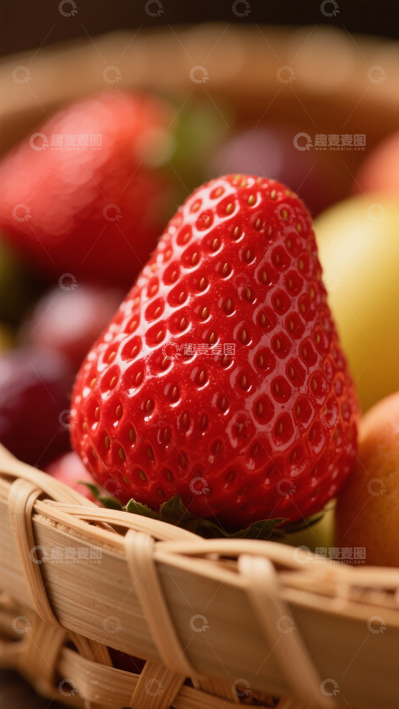 高清大图下载【趣麦麦图】新鲜水果草莓特写水果摄影