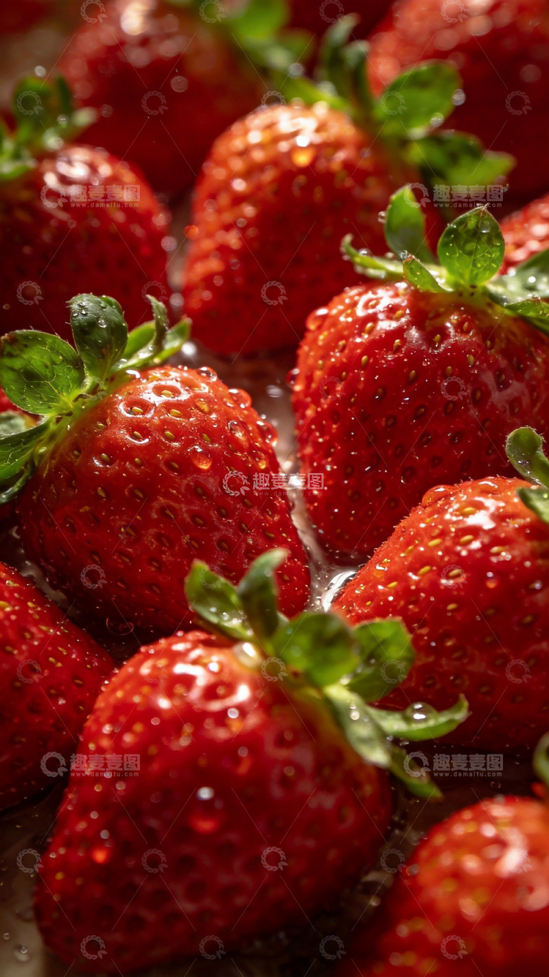 高清大图下载【趣麦麦图】水果鲜艳草莓特写摄影图片