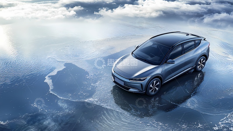 高清大图下载【趣麦麦图】冰湖现代汽车创意摄影