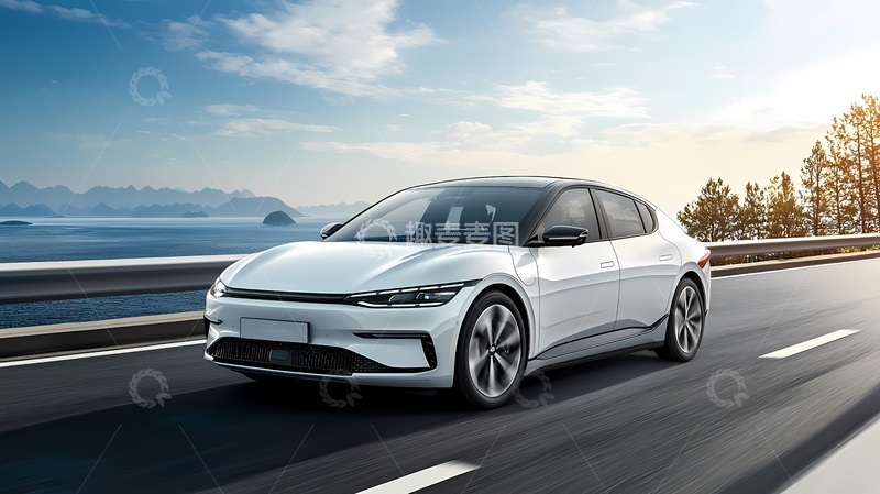 高清大图下载【趣麦麦图】现代电动汽车公路行驶