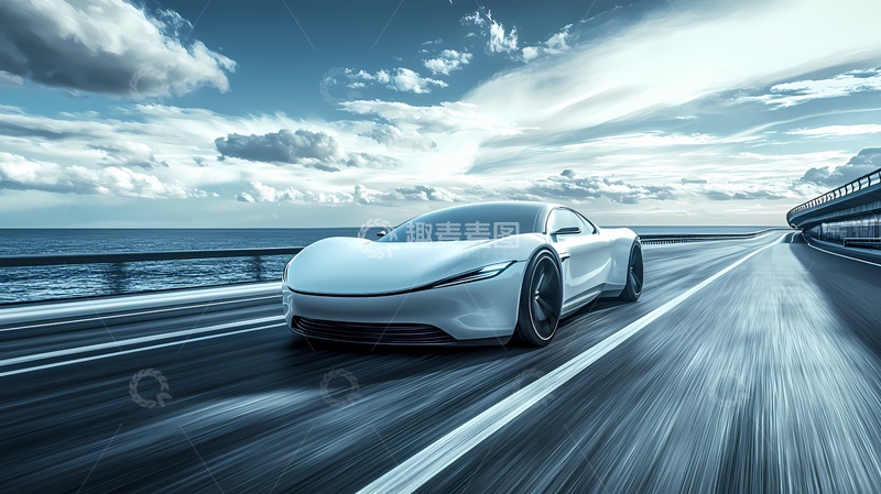 高清大图下载【趣麦麦图】未来感跑车高速行驶场景广告