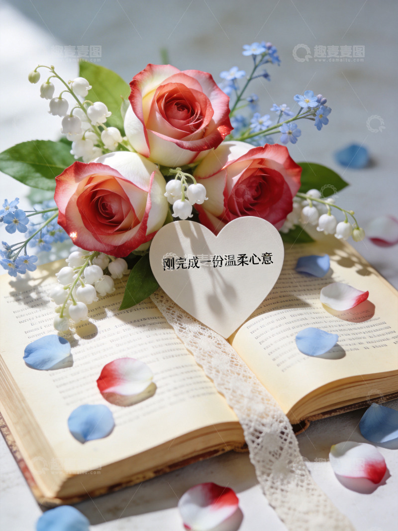 高清大图下载【趣麦麦图】玫瑰花铃兰花拍摄