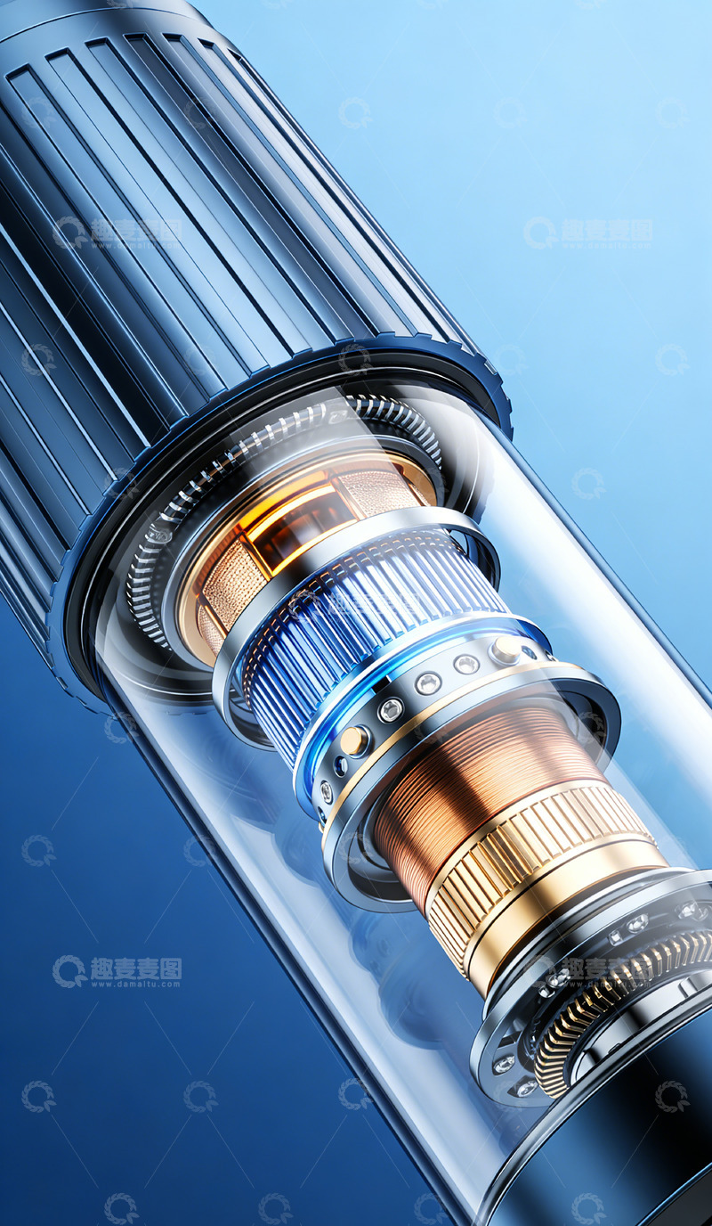 高清大图下载【趣麦麦图】科技感机械零件特写