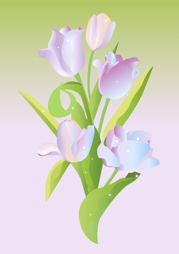 植物系列扁平风玫瑰花插画元素