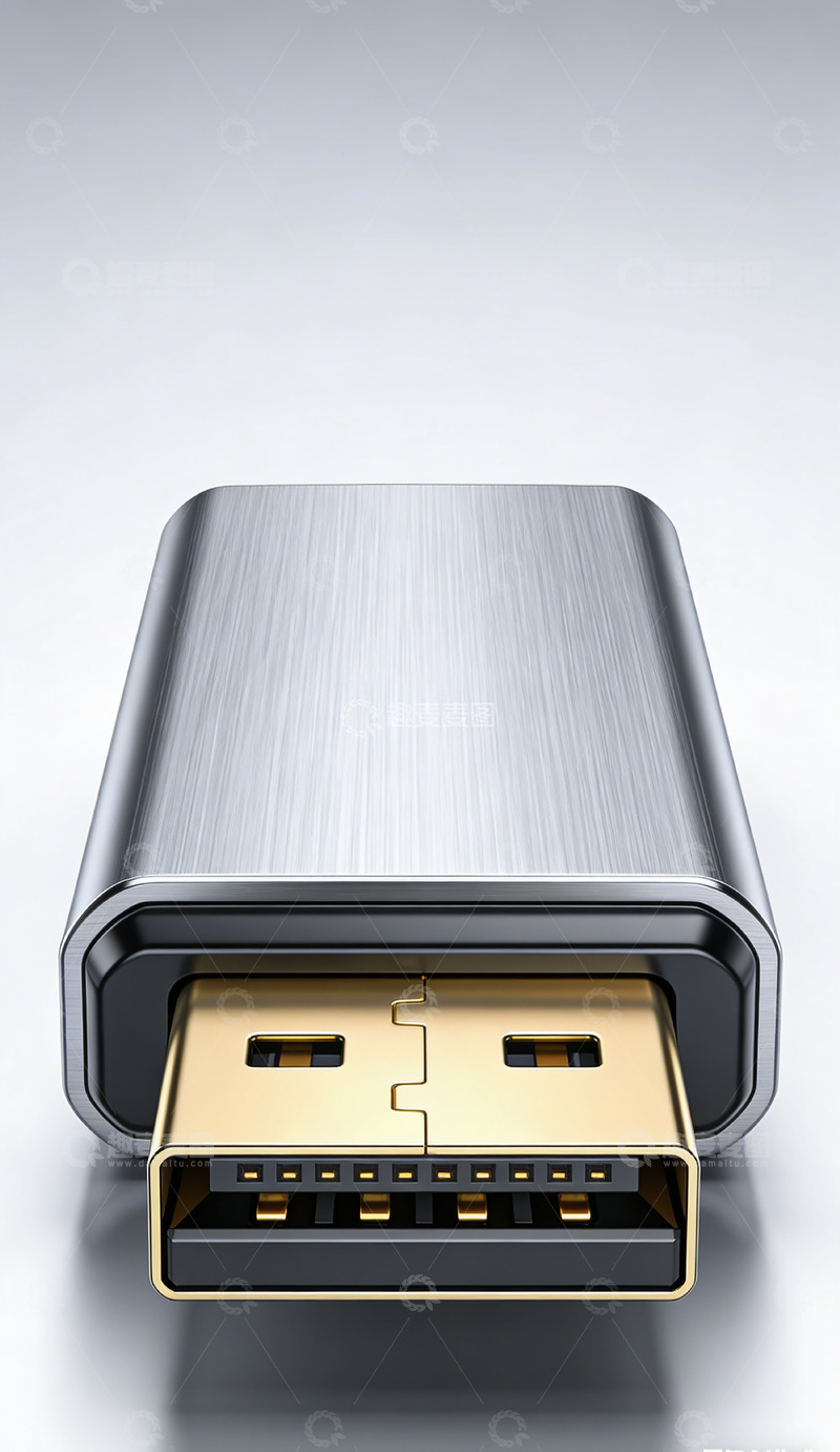 高清大图下载【趣麦麦图】金属质感USB接口设备设计