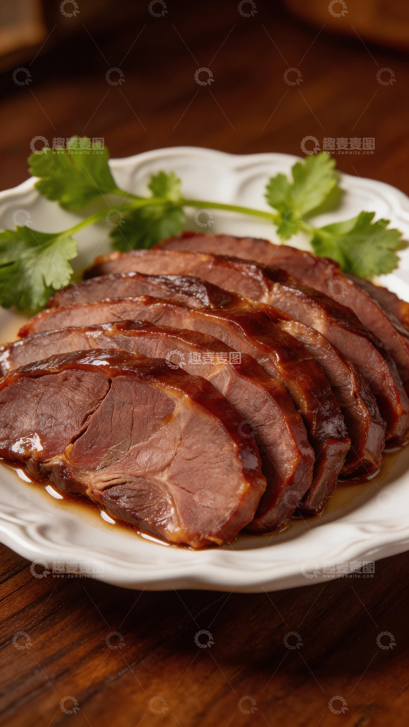 高清大图下载【趣麦麦图】卤味烤鸭切片美食摄影
