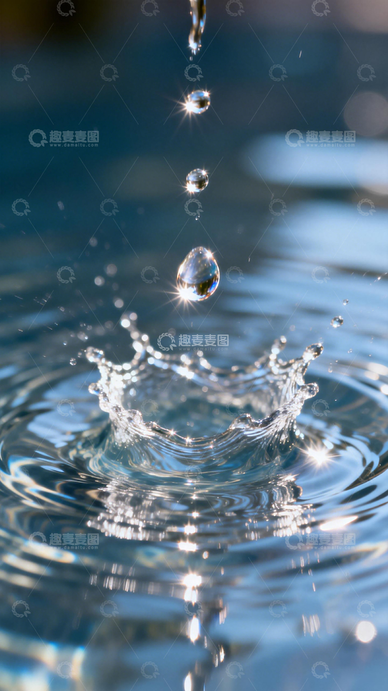 高清大图下载【趣麦麦图】水滴溅落瞬间摄影