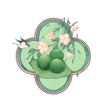 水彩风格春天踏青插画设计素材