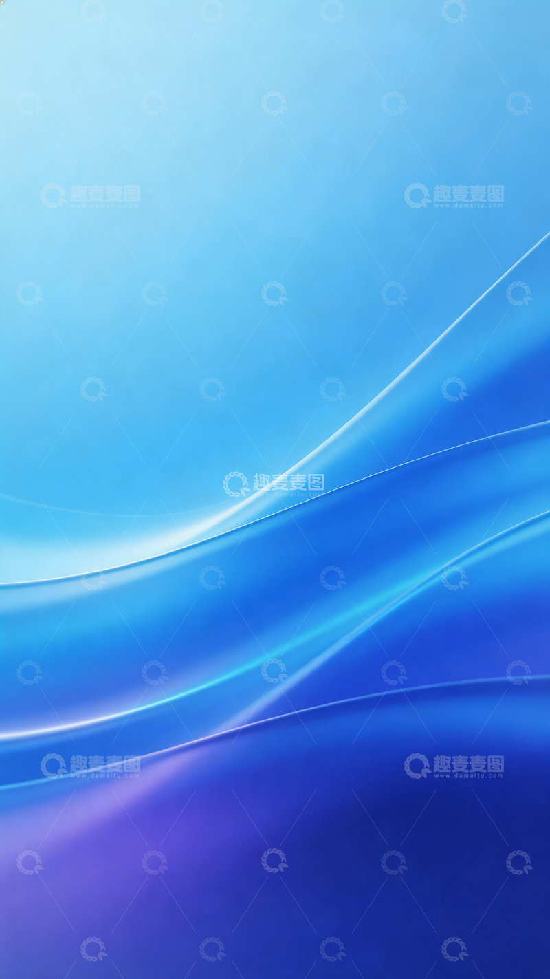 高清大图下载【趣麦麦图】蓝色渐变流线抽象壁纸