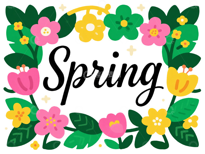 高清大图下载【趣麦麦图】春日花卉插画装饰设计
