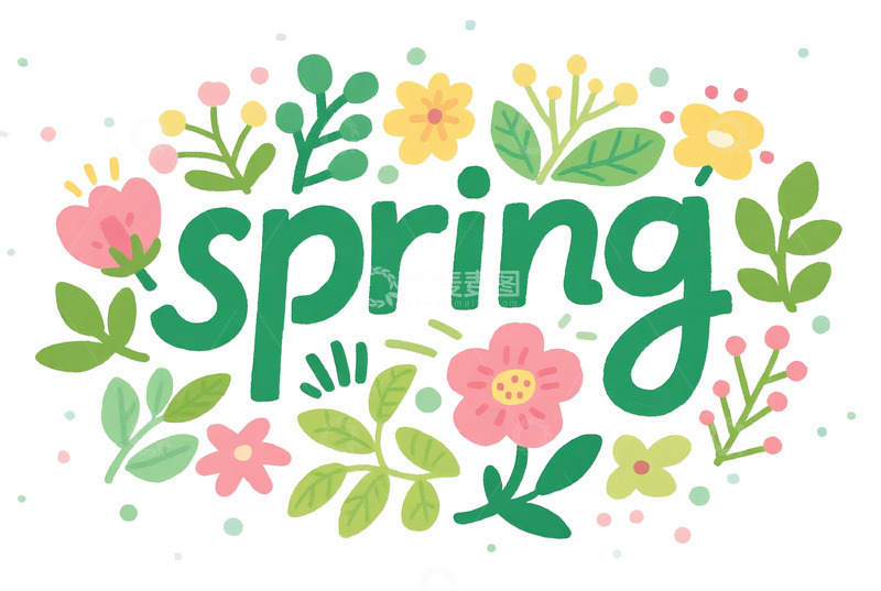 高清大图下载【趣麦麦图】春季花卉插画设计