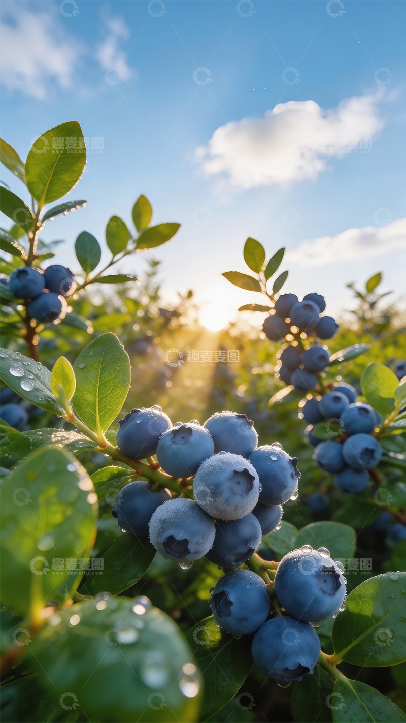 高清大图下载【趣麦麦图】蓝莓丰收自然风光摄影图片