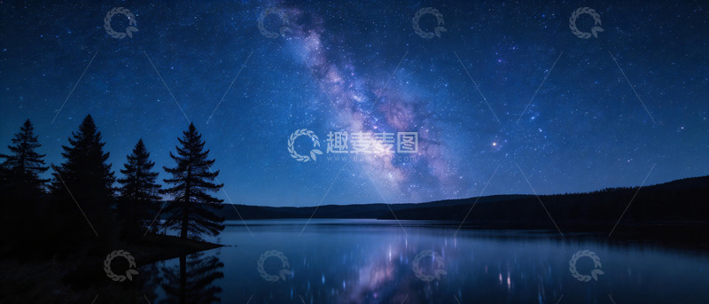 高清大图下载【趣麦麦图】星空湖景自然风光摄影