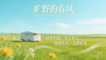 春风野景风光海报