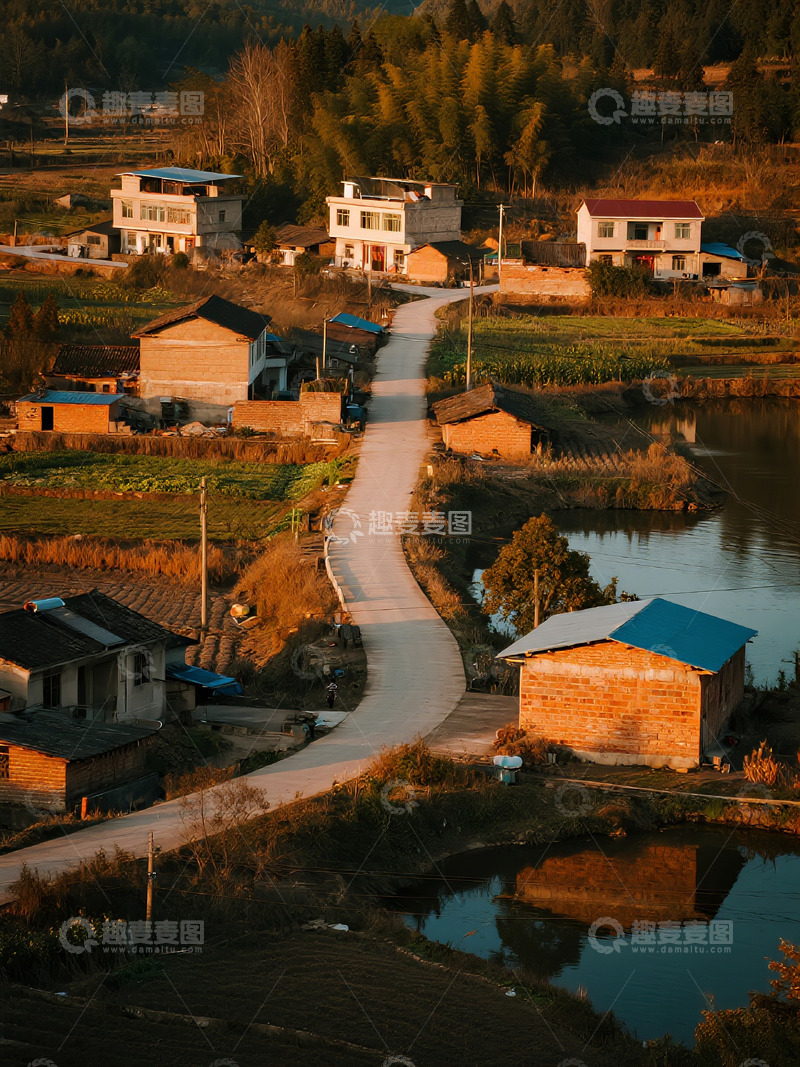 高清大图下载【趣麦麦图】宁静乡村小道3