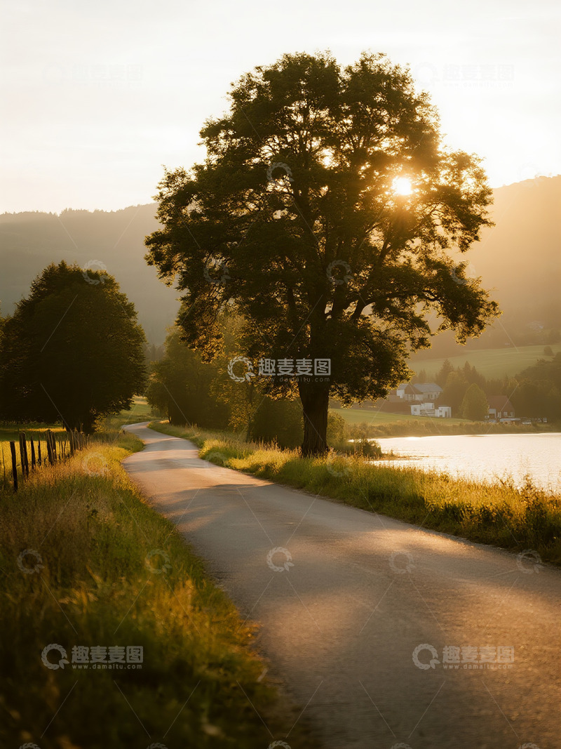 高清大图下载【趣麦麦图】宁静乡村小道5