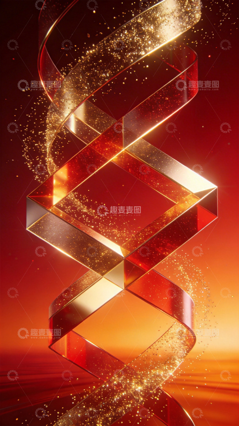 高清大图下载【趣麦麦图】螺旋状金光炫丽设计素材