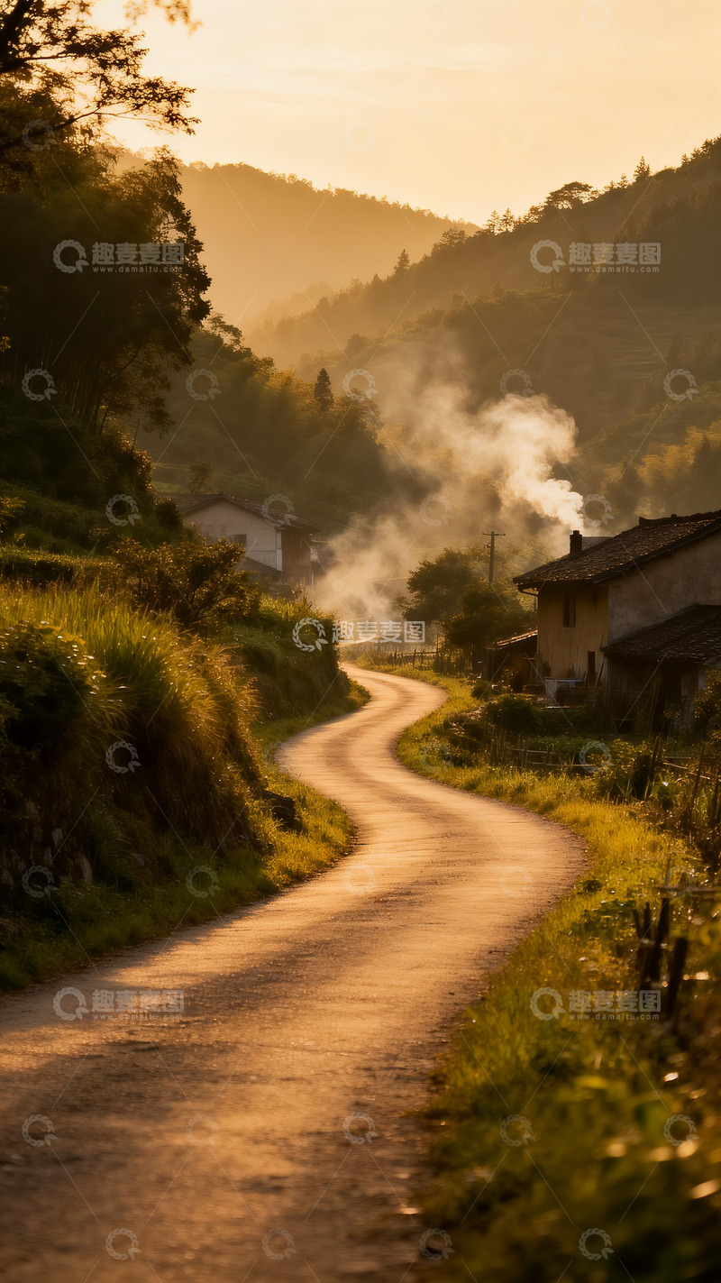 高清大图下载【趣麦麦图】宁静乡村小道6