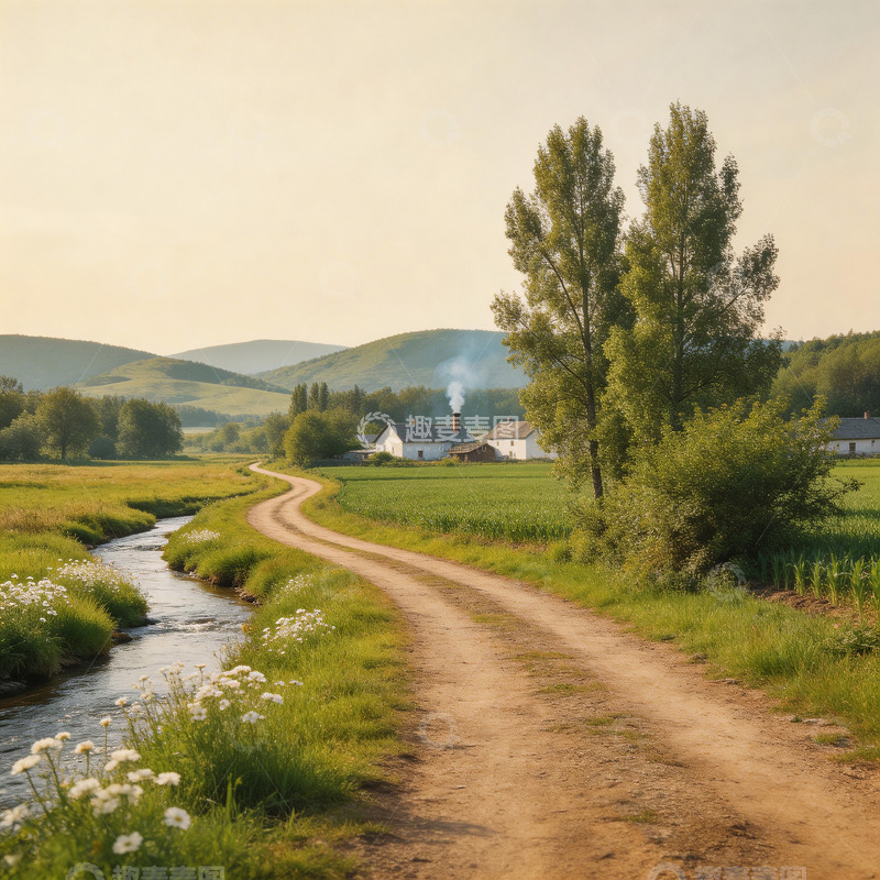 高清大图下载【趣麦麦图】宁静乡村小道