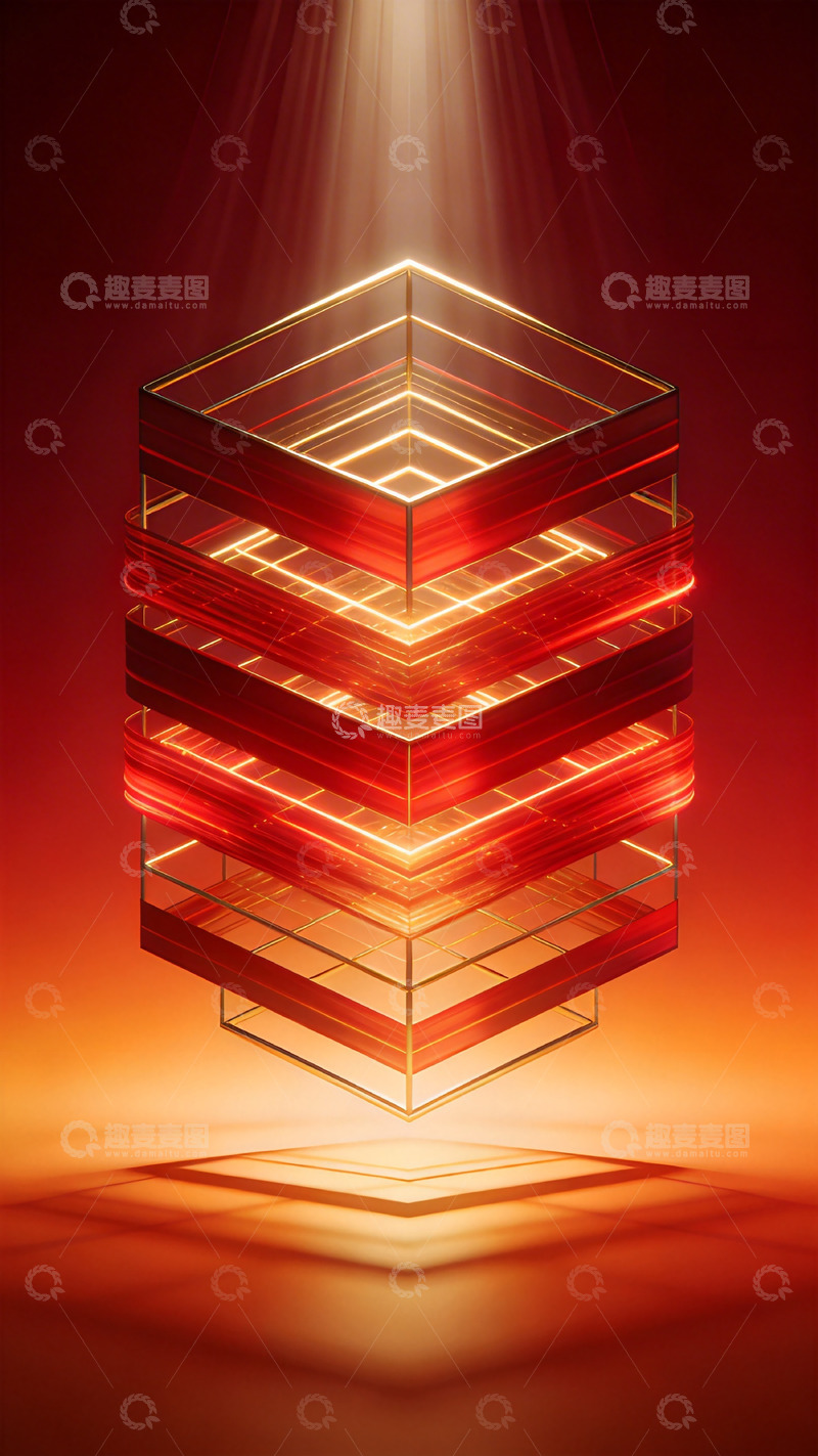 高清大图下载【趣麦麦图】科技感几何立体图形设计