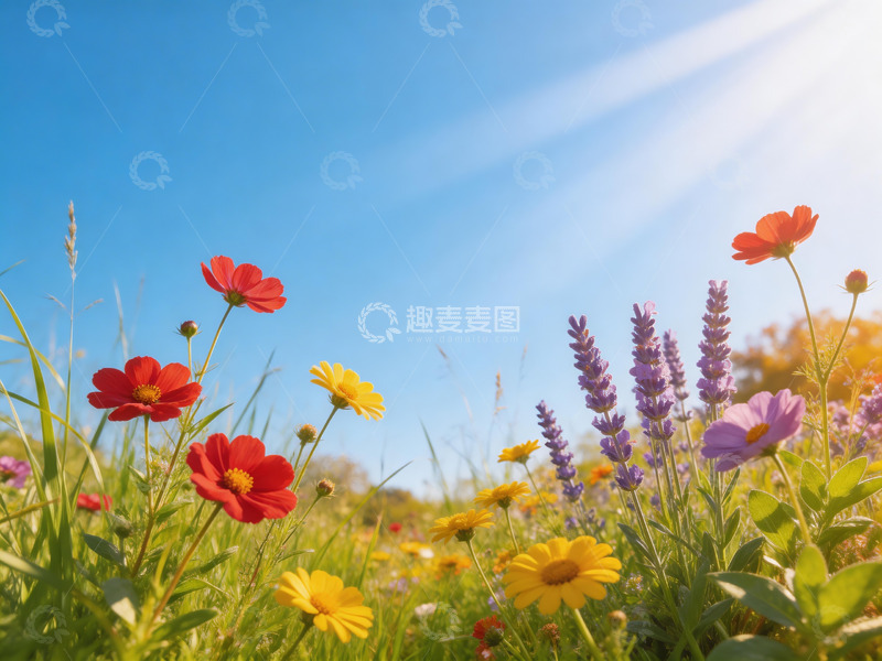 高清大图下载【趣麦麦图】五彩斑斓的花草