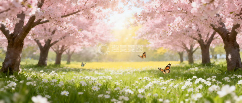 高清大图下载【趣麦麦图】樱花盛开春日美景自然风光