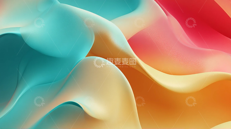 高清大图下载【趣麦麦图】彩色流动的梦幻海洋