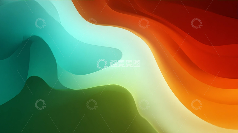 高清大图下载【趣麦麦图】绚丽色彩的抽象梦境