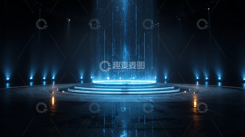 高清大图下载【趣麦麦图】星际瀑布的奇幻舞台