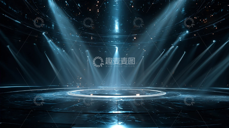 高清大图下载【趣麦麦图】银河光影交错奇幻舞台