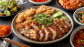 韩式烤肉盘餐美食摄影